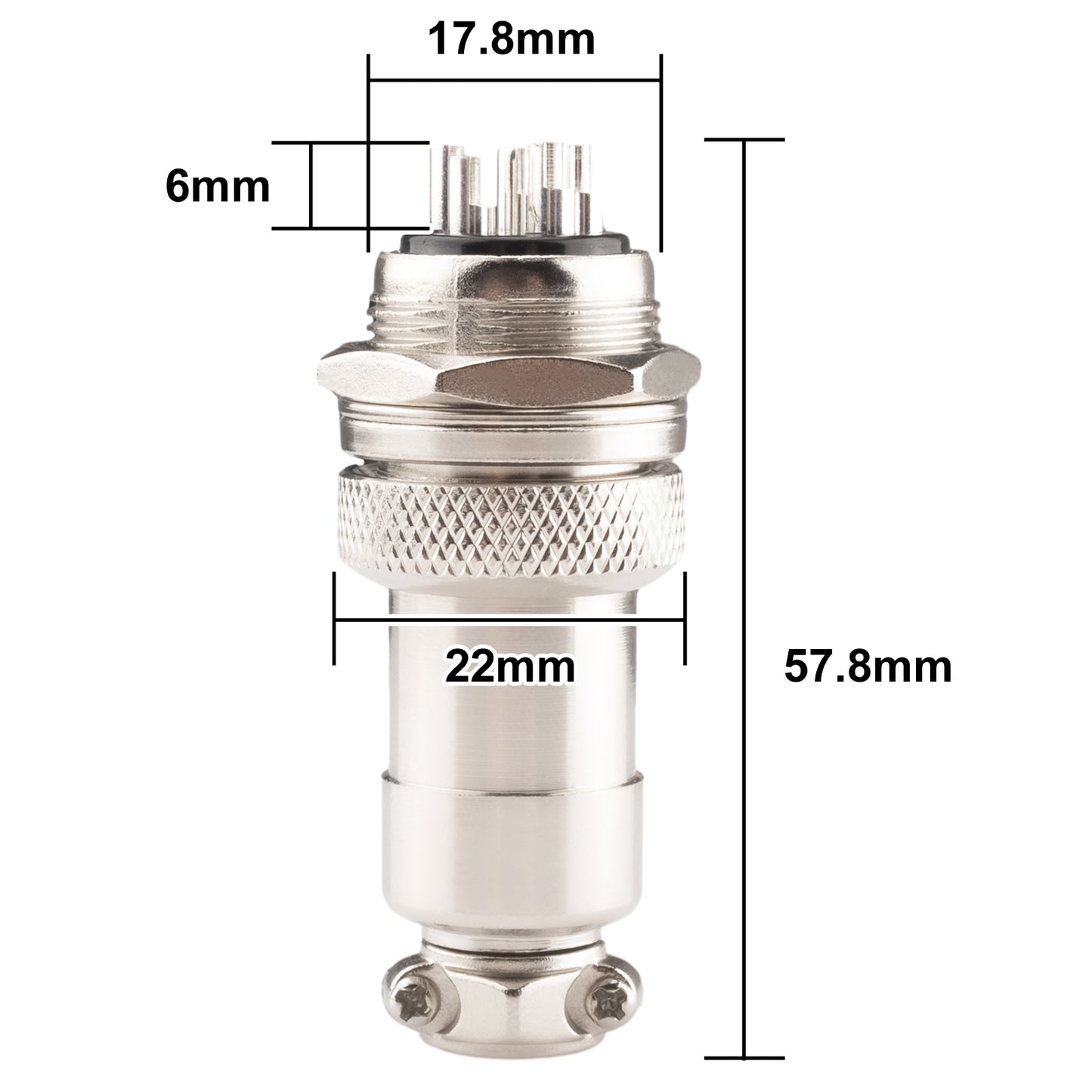 Aviation Connector GX20 5 pin Male Female Connector IP67 Waterproof Fittings with Plug Cover Pack of 2 Sets
