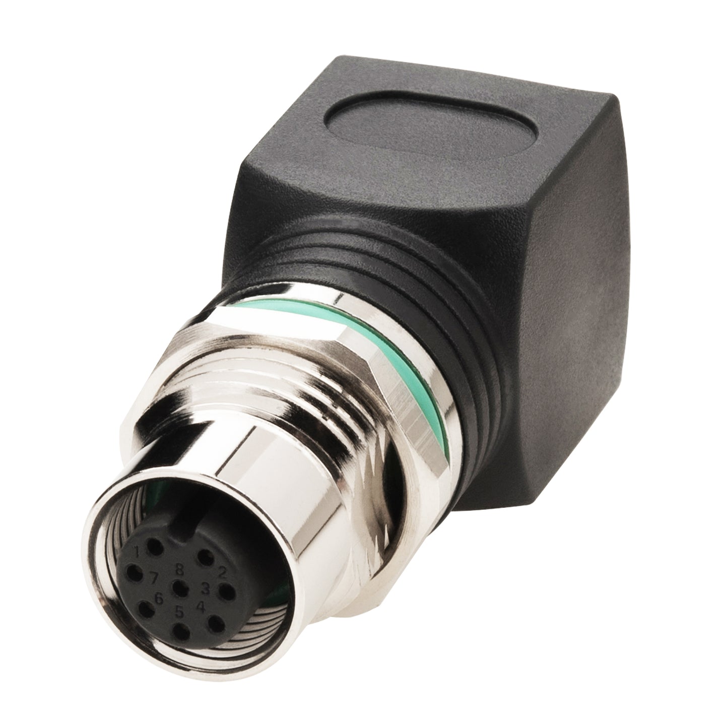 Lonlonty RJ45 to M12 A Coded 8 Pin Adapter Cat5, M12 Female to RJ45 Female Connector A-Code IP68 Shielded Industrial Ethernet Adapter for Basler Cognex Industrial Camera Sensor