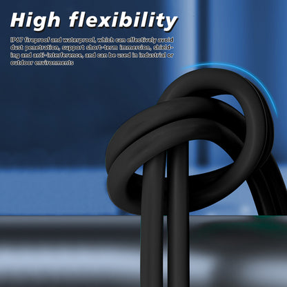 M12 A Coded 8 Pin to RJ45 Cable Cat5e Industrial Ethernet Shielded Cable M12 to RJ45 Sensor Actuator Cable for Cognex and Automation Application SFTP 26AWG 2M