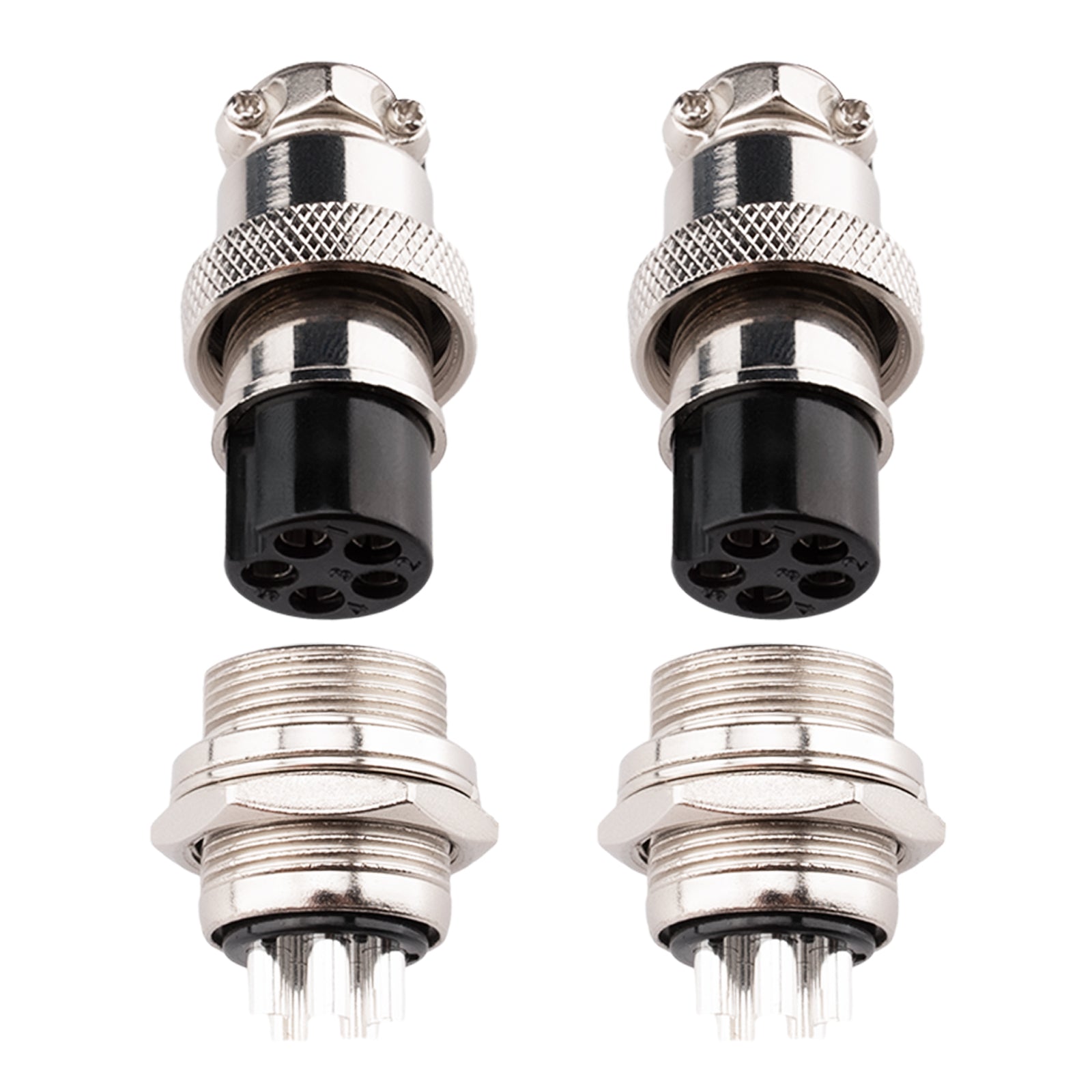 RUNCCI-YUN GX20 4-pins Aviation Connector – Metalen Ronde Connector, Mannelijk/vrouwelijk, Paneelmontage – 5A, 150V