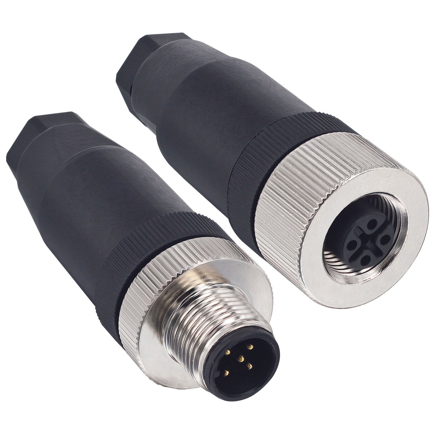 M12 5 Pin Male & Female Socket Panel Aviation Wire Connector,12mm Industrial Circular Connector, Outdoor Waterproof IP67