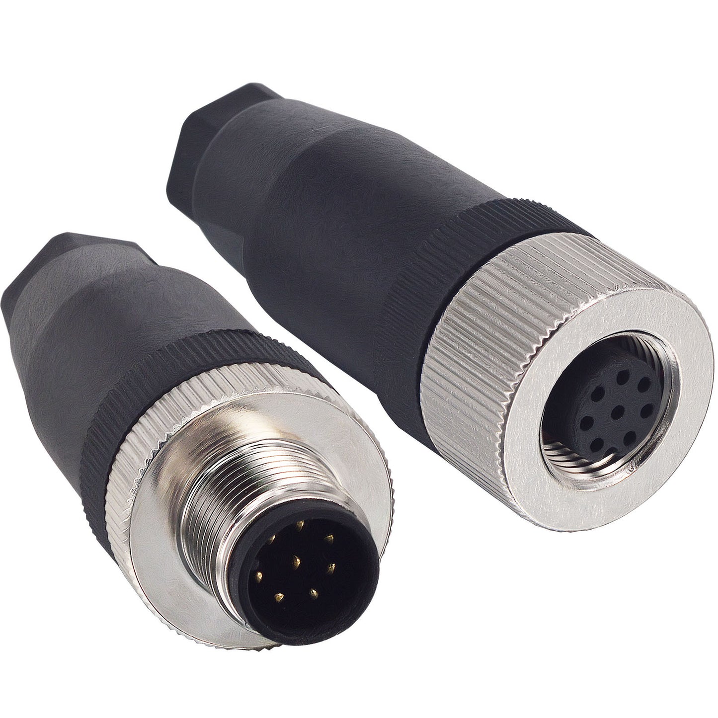 M12 8 Pin Male & Female Socket Panel Aviation Wire Connector,12mm Industrial Circular Connector, Outdoor Waterproof IP67