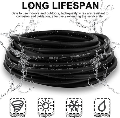 M12 Female 5 Pin Right Angle 6.6ft/2m Aviation Link Cable for Industrial Automation Control,Fieldbus module,Device network